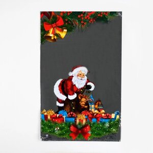 Пакет подарочный "Подарки" 25 х 40 см, цветной металлизированный рисунок