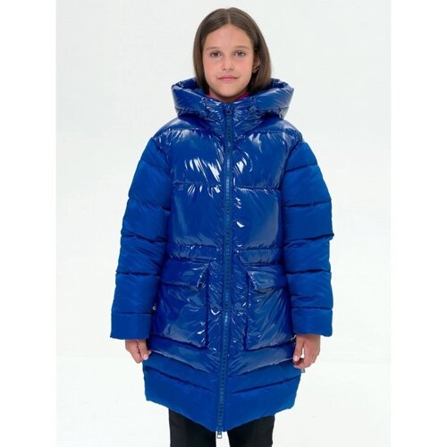 Пальто для девочек, рост 164 см, цвет синий
