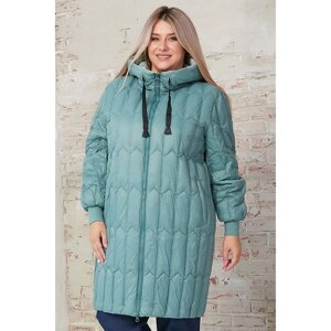 Пальто женское, размер 58, цвет хаки