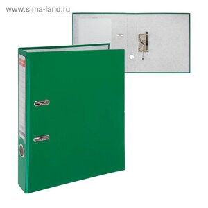 Папка-регистратор А4, 50 мм, ErichKrause Granite, собранная, пластиковый карман, зелёная, вместимость 350 листов