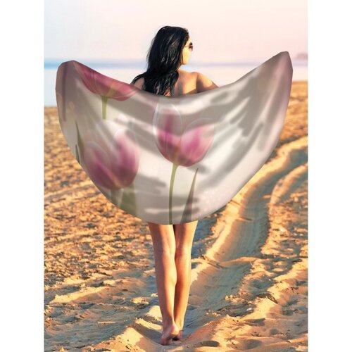 Парео и пляжный коврик «Нежность на рассвете», d = 150 см