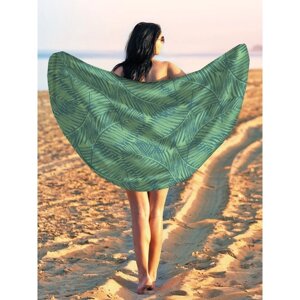 Парео и пляжный коврик «Пальмовые листья», d = 150 см