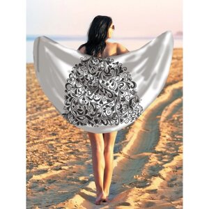 Парео и пляжный коврик «Платье в завитках», d = 150 см