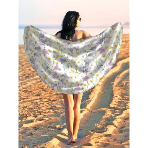 Парео и пляжный коврик «Полевые цветы», d = 150 см