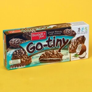 Печенье GO-TINY какао с молочным кремом, какао-молочной глазурью и кокосовой стружкой, 130 г 1003169