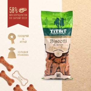 Печенье мясное TitBit Biscotti для собак, с рубцом говяжьим, 350 г