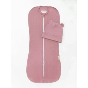 Пеленка-кокон на молнии с шапочкой Fashion, рост 68-74 см, цвет розовый