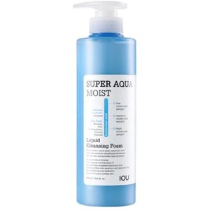 Пенка для лица увлажняющая с дозатором IOU Super Aqua Moist Liquid Cleansing Foam