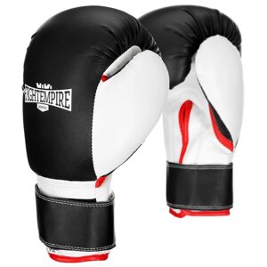 Перчатки боксёрские детские FIGHT EMPIRE, PRE-COMP, чёрно-белые, размер 6 oz