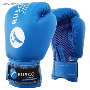Перчатки боксёрские детские RuscoSport, синие, размер 4 oz