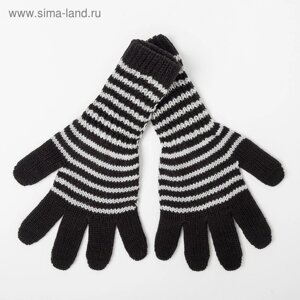 Перчатки для девочки удлинённые, цвет чёрный, размер 16
