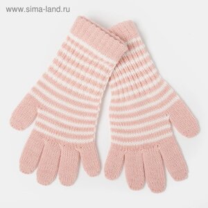 Перчатки для девочки удлинённые, цвет розовый, размер 14
