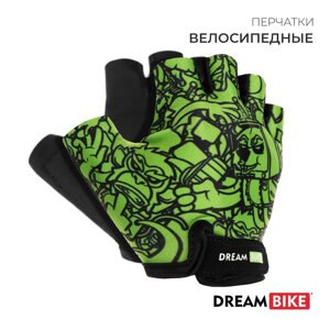 Перчатки велосипедные Dream Bike, детские, р. S, зелёные