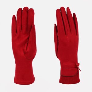 Перчатки женские, безразмерные, без утеплителя, цвет красный