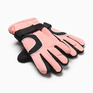 Перчатки зимние детские MINAKU, цв. черный/розовый, р-р 16 (18 см)
