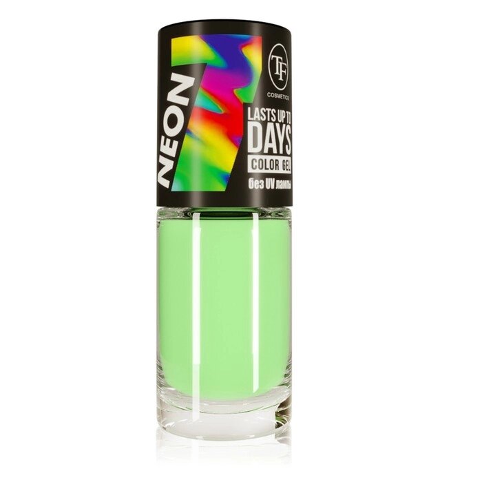 Лак для ногтей TF Color Gel Lasts Up To 7 Days Neon, тон 316 Tropic Green, 8 мл - опт