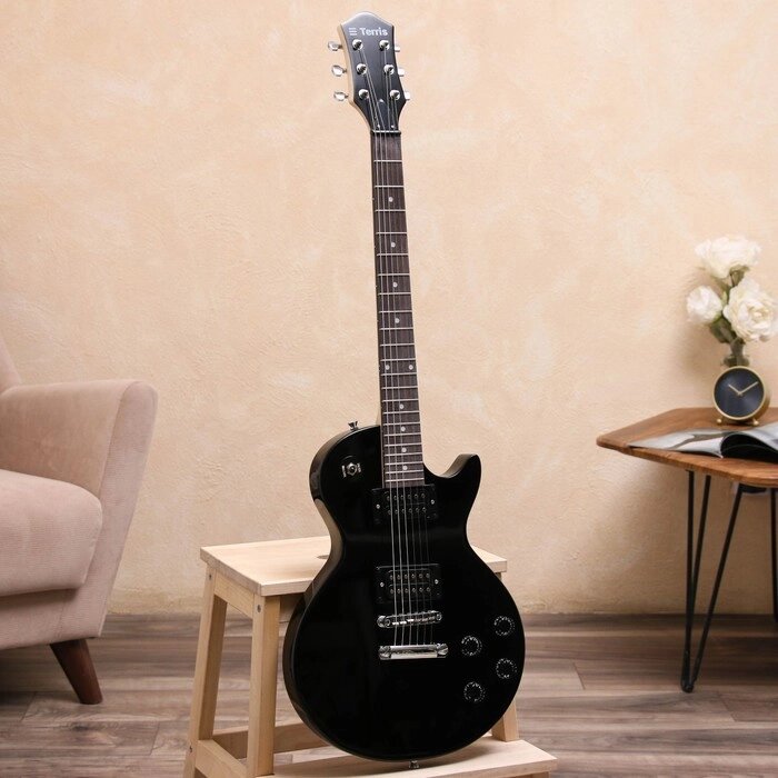 Электрогитара terris TLP-039 BK les paul, HH, 2V2t, цвет черный - отзывы