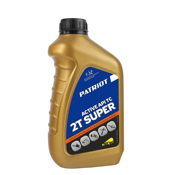 Масло полусинт. patriot SUPER active 2T, 0.946 л,20/45 °с - сравнение