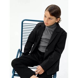 Пиджак для мальчика, рост 134 см, цвет чёрный