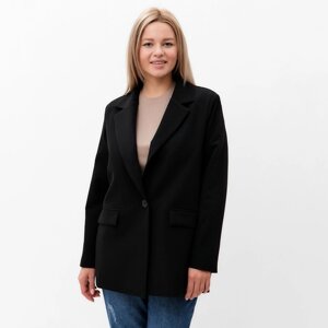 Пиджак женский, цвет черный, размер 54