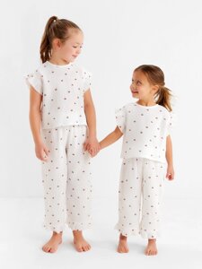 Пижама детская (футболка и брюки) KAFTAN "Вишенки" р. 30 (98-104 см)