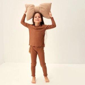 Пижама детская SL HOME, размер 30 (98-104 см), цвет кофейный
