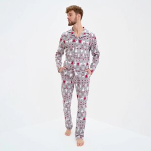 Пижама новогодняя мужская KAFTAN «Скандинавия», размер 54