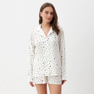 Пижама (шорты, жакет) KAFTAN, белый, размер 40-42