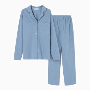 Пижама женская (рубашка и брюки) KAFTAN "Basic" р. 52-54 , голубой