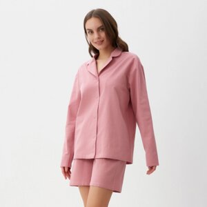 Пижама женская (рубашка и шорты) KAFTAN "Basic" р. 48-50, розовый