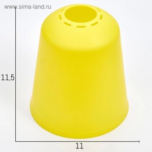 Плафон универсальный "Цилиндр" Е14/Е27 лимонный 11х11х12см