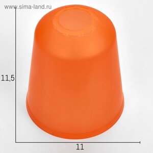 Плафон универсальный "Цилиндр" Е14/Е27 оранжевый 11х11х12см