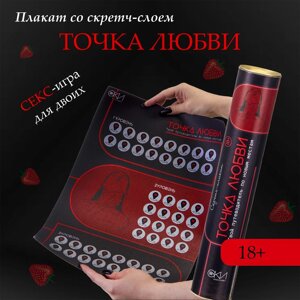 Плакат для двоих Оки-Чпоки «Точка любви» , со скретч-слоем, А3, 18+