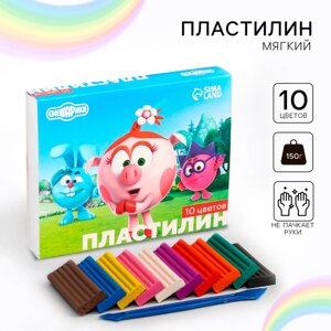 Пластилин 10цв 150г Смешарики