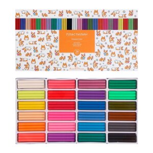 Пластилин мягкий (восковой) 24 цвета 500 г, Happycolor, МИКС