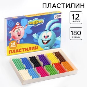 Пластилин смешарики, 12 цветов, 180 г