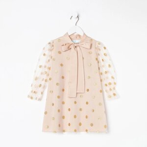 Платье детское KAFTAN горошек, рост 122-128 см