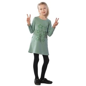 Платье детское, рост 110 см, цвет светло-зелёный, зелёный