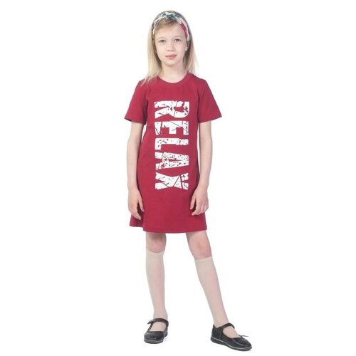 Платье детское, рост 98 см, цвет бордовый