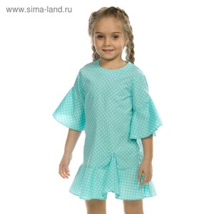 Платье для девочек, размер 6, цвет ментол