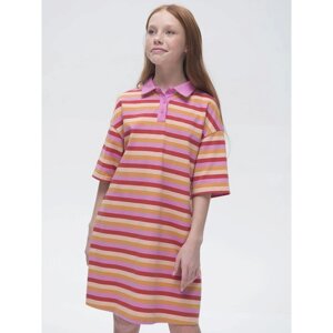 Платье для девочек, рост 134 см, цвет розовый