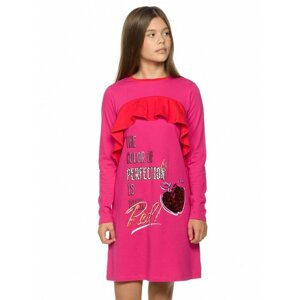 Платье для девочек, рост 140 см, цвет розовый