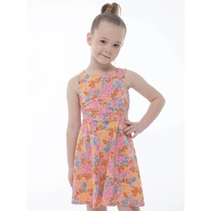 Платье для девочек, рост 98 см, цвет персиковый