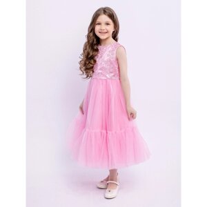 Платье для девочки «Алиса», рост 116 см, цвет светло-розовый