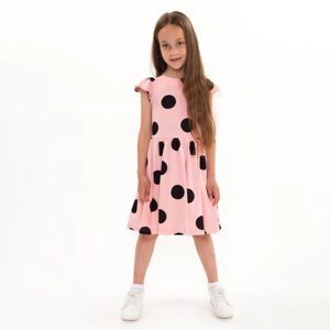 Платье для девочки, цвет чёрный/розовый, рост 116 см