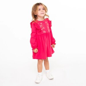 Платье для девочки, цвет малиновый, рост 98 см