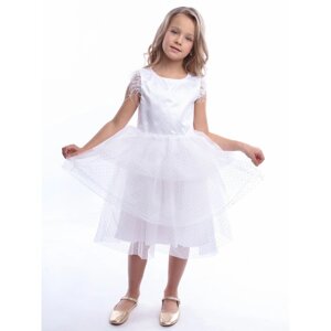 Платье для девочки «Каролина», рост 116 см, цвет белый