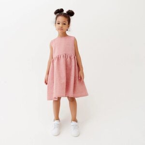 Платье для девочки MINAKU: Cotton collection, цвет красный, рост 98 см