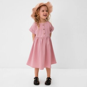 Платье для девочки MINAKU: Cotton Collection цвет сиреневый, рост 122