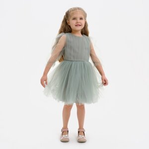 Платье для девочки нарядное KAFTAN, рост 98-104 см (30), цвет зелёный